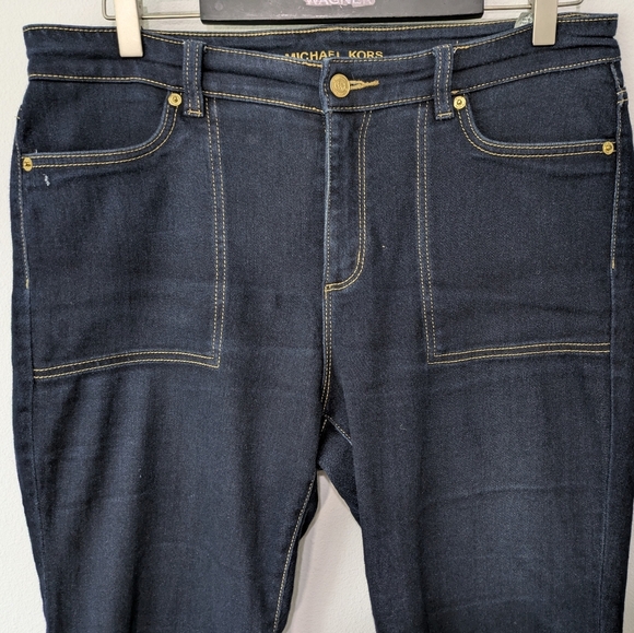 Michael Kors Selma Flare Jeans, size 10, color dark blue - Picture 4 of 16